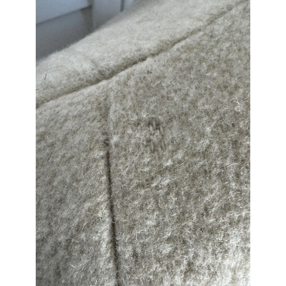 Alorna Classic Beige Wool Blend Button Front Coat Women's Outerwear Size Small